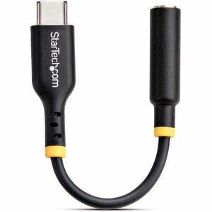 StarTech.com 5in (12.7cm) USB-C Audio Adapter to 3.5mm Headphone/Headset Jack, USB Type-C Aux Dongle, 32-bit DAC, For Lapt