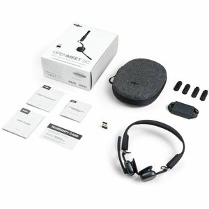 Shokz OpenMeet Wireless Open-ear, Over-the-head, On-ear, Over-the-ear Stereo Headset - Black - Binaural - Supra-aural - 29