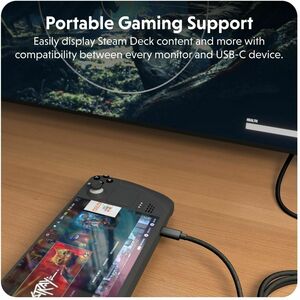 Hyper HyperDrive HD6007BKGL 2,50 m HDMI/USB-C AV-Kabel - Cable for Audio-/Video-Gerät, USB Gerät, Monitor, Smartphone, Tab