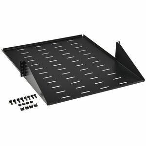 Tripp Lite series SmartRack SRSHELF2PCENTER 2U Rack-mountable Rack Shelf for Data Center, Server, LAN Switch - Black Powde