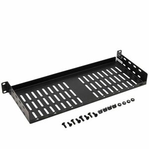 Tripp Lite series SmartRack SRSHELF2P1USHRT 1U Rack-mountable Rack Shelf for Data Center, Server, Router, Networking - Bla