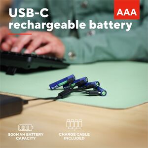 Trust Battery - 4Pack - Battery Rechargeable - AAA - 500 mAh Shelf Life