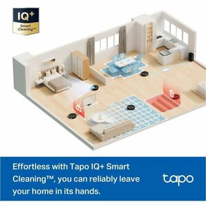 Tapo RV30 Max Cordless Robot Vacuum/Mop - 45 W Motor - 300 mL Dust Capacity - 300 mL Water Tank Capacity - Filter, Brush -