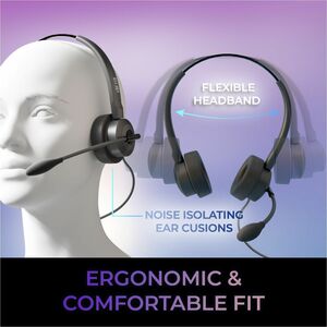 Adesso Xtream P7 Wired Over-the-head Stereo Headset - Black - Binaural - Circumaural - 32 Ohm - 20 Hz to 20 kHz - 182.9 cm