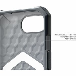 Urban Armor Gear Essential Armor Case for Apple iPhone 16e Smartphone - Hex Pattern - Ash - Drop Resistant, Impact Resista