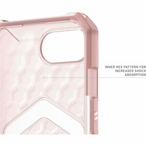 Urban Armor Gear Essential Armor Rugged Case for Apple iPhone 16e Smartphone - Hex Pattern - Rose - Drop Resistant, Impact