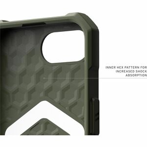 Urban Armor Gear Essential Armor Rugged Case for Apple iPhone 16e Smartphone - Hex Pattern - Olive Drab - Drop Resistant, 