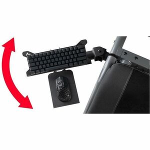 Next Level Racing Tastatur-/Mausfach - 152,4 mm Höhe x 327,7 mm Breite - Schwarz - Karbonstahl