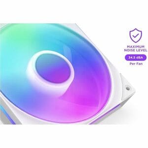 NZXT F420 RGB Core RF-U42HF-W1 1 Cooling Fan - PC - 3 x Fan(s) - 167.54m³/h Maximum Airflow - 2000 rpm - Fluid Dynamic Bea