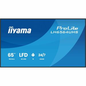LCD Ecrans à affichages dynamiques iiyama ProLite LH6564UHS-B1AG 1651 mm - 24 Heures/7 Jours Operation - Vertical Alignmen