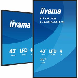 LCD Ecrans à affichages dynamiques iiyama ProLite LH4364UHS-B1AG 1092,20 mm - 24 Heures/7 Jours Operation - Vertical Align
