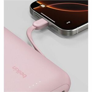 Belkin BoostCharge Power Bank - Pink - For Smartphone, iPhone, iPad mini, iPad Pro - 2 x Type-C 30W, 1 x Type-A 30W - 2000