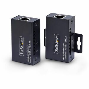StarTech.com HDMI Extender - Black - 2 x Network (RJ-45) - 1 x USB - 2 x HDMI - 60.96 m Extended Range - Metal