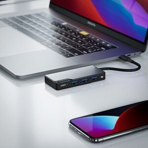Alogic Fusion CORE USB-Typ C Docking Station - Grau, Schwarz - 1 Unterstützte Displays - 4K - 3840 x 2160 - 4 x USB-Anschl