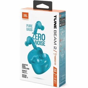 JBL Tune Beam 2 True Wireless Earbud Stereo Earset - Teal - Binaural - In-ear - Bluetooth - 16 Ohm - 20 Hz to 20 kHz - Noi