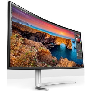 LG 40WP95C-W 40" Class 5K2K WUHD Curved Screen LCD Monitor - 21:9 - Silver - 39.7" Viewable - Nano In-plane Switching (Nan