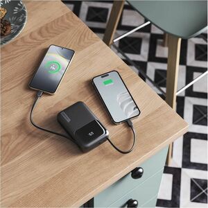 Alogic Tandem+ Power Bank - Black - For Smartphone, Tablet PC, Earbud, Smartwatch, USB Type C Device, USB Type A Device, L
