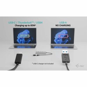 i-tec USB Hub - USB Type A, USB Type C - 640 MB/s - Keyboard, Mouse, Flash Drive - 5 Total USB Port(s) - PC, Mac