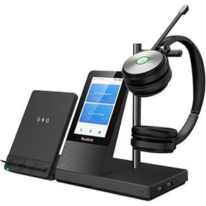 Yealink WH66 Wired/Wireless Over-the-ear Stereo Headset - Black/Silver - Binaural - Ear-cup - 16000 cm - Bluetooth/DECT - 