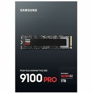 Samsung 9100 PRO 1 TB Solid State Drive - M.2 2280 Internal - PCI Express NVMe (PCI Express NVMe 5.0 x4) - Black - Desktop