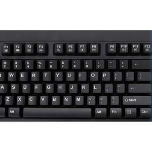 Adesso EasyTouch AKB-630SB-TAA Keyboard - Cable Connectivity - USB Interface - English (US) - Black - TAA Compliant - Memb
