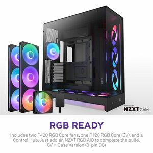 NZXT H9 Flow CM-H92FB-P1 Computer Case - ATX Motherboard Supported - Mid-tower - Glass, Tempered Glass, Steel, Galvanized 