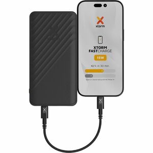 Xtorm Go2 Power Bank - Charcoal Black - 10000 mAh - 15 W - Charcoal Black