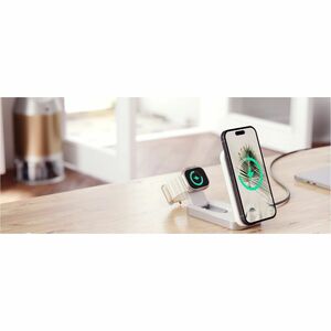 Alogic Flip Induction Charger - White - For Smartwatch, iPhone - 5 V DC, 9 V DC Input - Input connectors: USB - Fast Charg