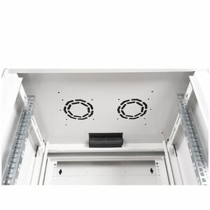 Roline 12U Wandmontierbar Geschlossener Schrank Rackschrank für Networking450 mm Rack Depth - Hellgrau - Glas, Stahl, Blec