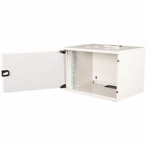 Roline 7U Wandmontierbar Geschlossener Schrank Rackschrank für Networking380 mm Rack Depth - Hellgrau - Glas, Stahl, Blech