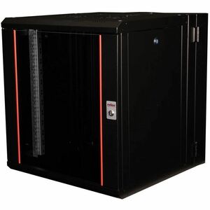 Roline 12U Wandmontierbar Geschlossener Schrank Rackschrank für Netzwerk-Geräte450 mm Rack Depth - Schwarz - Gummi, Blech,