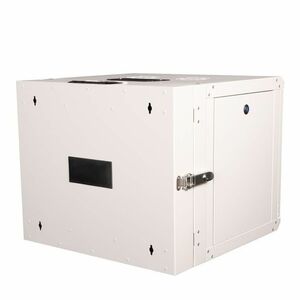 Roline 9U Wall Mountable Enclosed Cabinet Rack Cabinet for Networking450 mm Rack Depth - Light Grey - Glass, Steel, Sheet 