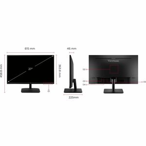 ViewSonic VA2732-H-2 27" Class Full HD LED Monitor - 16:9 - 68.6 cm (27") Viewable - SuperClear IPS - LED Backlight - 1920