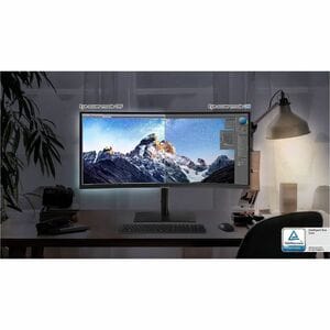 Samsung ViewFinity S34C652UEU 34" Class UW-QHD Curved Screen LED Monitor - 21:9 - Black - 86.4 cm (34") Viewable - Vertica