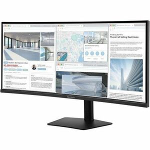 ViewSonic VA3420C 34" Class UW-QHD LED Monitor - 21:9 - 86.4 cm (34") Viewable - LED Backlight - 3440 x 1440 - 300 cd/m² -