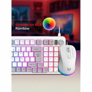 Combo Gamer Balam Rush 2 en 1 Alámbrico Squad Conquest KG515 / Teclado + Mouse / USB 2.0 / Mouse Óptico + 7200 DPI + Tecla