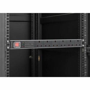 19" 1U PDU 6-way UK, With switch and Surge Protection, Rackmount, Power Distribution Unit, UK 3-pin outlets, 3m power cord