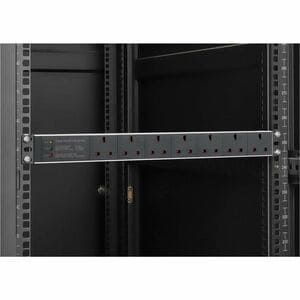 19" 1U PDU 7-way UK, Surge Protection, Rackmount, Power Distribution Unit, UK 3-pin outlets, 3m power cord, output - 7 x B