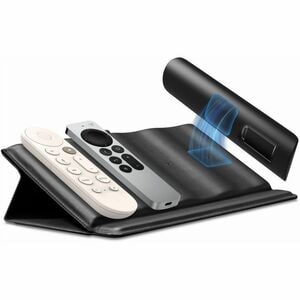 Spigen Remote Control Remote Control Holder - 72.4 mm x 267 mm x 197.4 mm x - PU Leather - Black - Scratch Protection, Sec