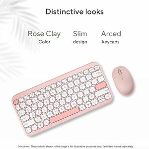 Asus Marshmallow KW100-RC-CP Keyboard - Wireless Connectivity - Rose Clay - Scissors Keyswitch - Bluetooth - 5 - 10 m (393