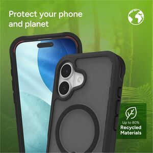 ZAGG Rainier Rugged Case for Apple iPhone 17 Smartphone - Smoke Black - Impact Resistant, Drop Resistant, Impact Absorbing