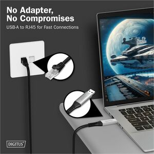 Digitus 10 m Kategorie 6a Netzwerkkabel - 1 Stück - Cable for Notebook, Peripheriegerät, Desktop-Computer, Router, Wandste