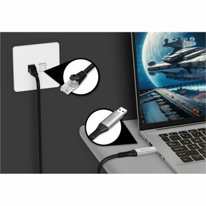 Digitus 15 m RJ-45/USB Netzwerkkabel - 1 Stück - Cable for Notebook, Peripheriegerät, Router, Desktop-PC, Wandsteckdose, E