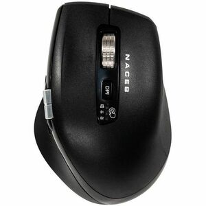 Mouse Naceb - Radiofrecuencia - USB - 6 Botón(es) - Negro - Inalámbrico - 2.40GHz - Recargable - 3200 dpi