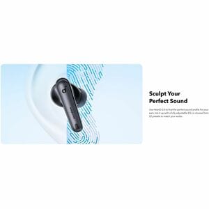 soundcore Liberty 4 True Wireless Earbud Stereo Earset - Black Velvet - Binaural - In-ear - Bluetooth - Noise Canceling