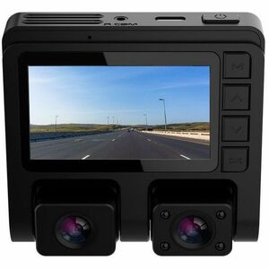 GekoGear Orbit D110 Front/Rear Vehicle Camera - GekoGear Orbit D110 2 Channel 1080P Front/In-Cabin Dashcam With Display