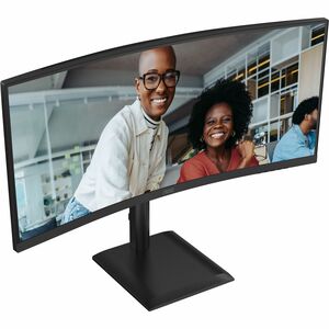 AOC CU34E4CV 34" Class UW-QHD Curved Screen LED Monitor - 21:9 - Black - 86.4 cm (34") Viewable - Vertical Alignment (VA) 