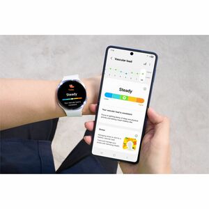 Samsung Galaxy Watch8 SM-L320 Smart Watch - Silver Case Color - White Band Color - Armor Aluminum Case Material - Wireless