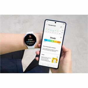 Samsung Galaxy Watch8 SM-L330 Smart Watch - 46 mm Case Height - 43.70 mm Case Width - Silver Case Color - White Band Color