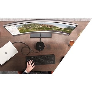 HP USB Type C Docking Station for Notebook - Black - 3 Displays Supported - 4K, 2.5K - 4096 x 2160, 1920 x 1200 - 6 x USB 